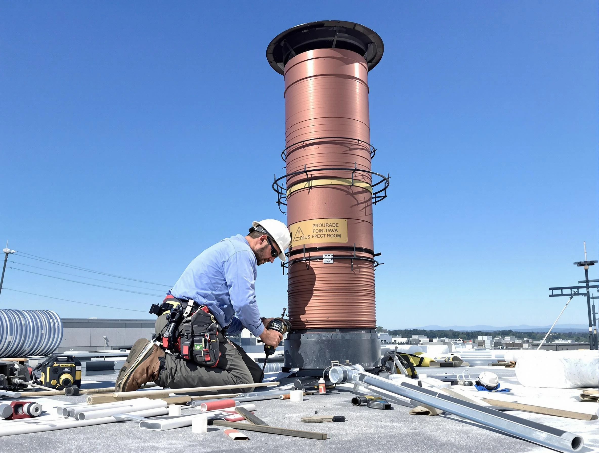 Installed chimney liner by Old Bridge Chimney Sweep in Old Bridge, NJ
